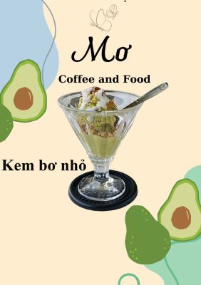 Small avocado ice cream